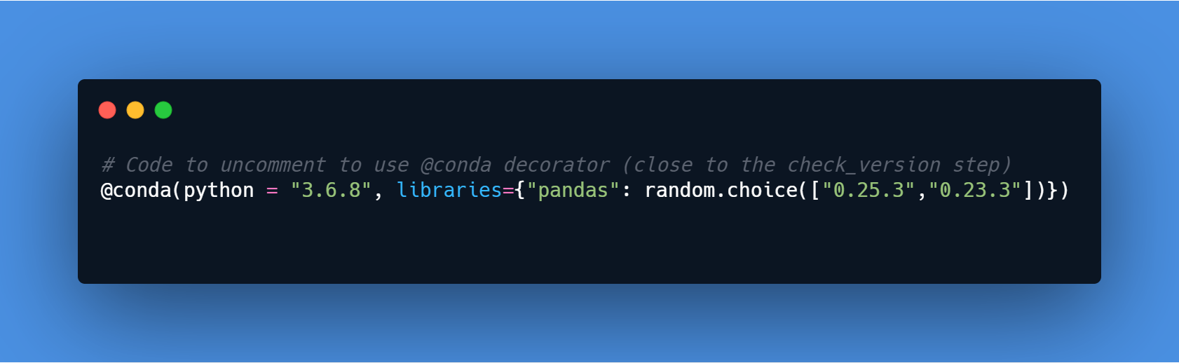 Conda step code 2 illustration